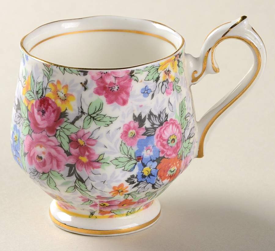 Rose Chintz (Bone China Bkstamp) Footed Demitasse Cup by Royal Albert-1