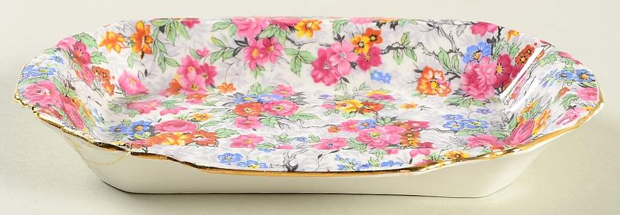 Rose Chintz (Bone China Bkstamp) 7" Rectangular Sweet Meat by Royal Albert-1