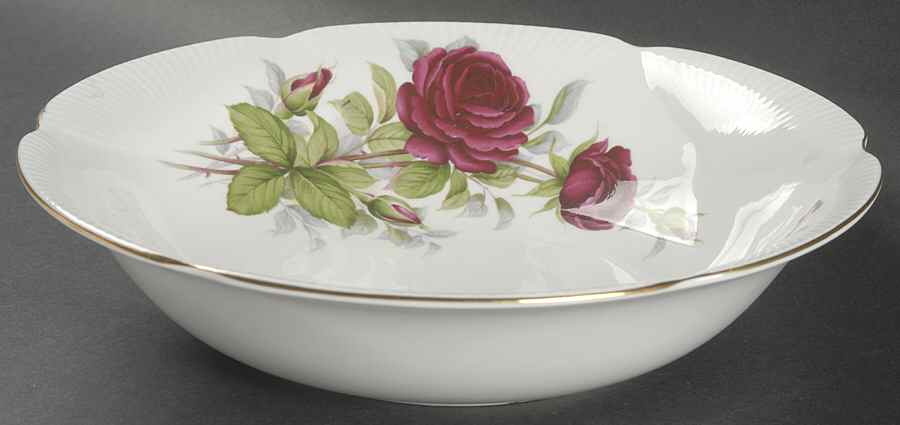 Royal Canadian Rose 9" Round Vegetable Bowl by Royal Albert-1