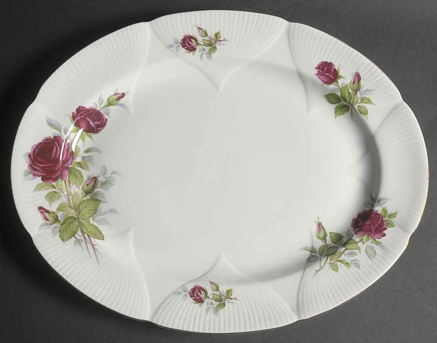 Royal Canadian Rose 15" Oval Serving Platter by Royal Albert-1
