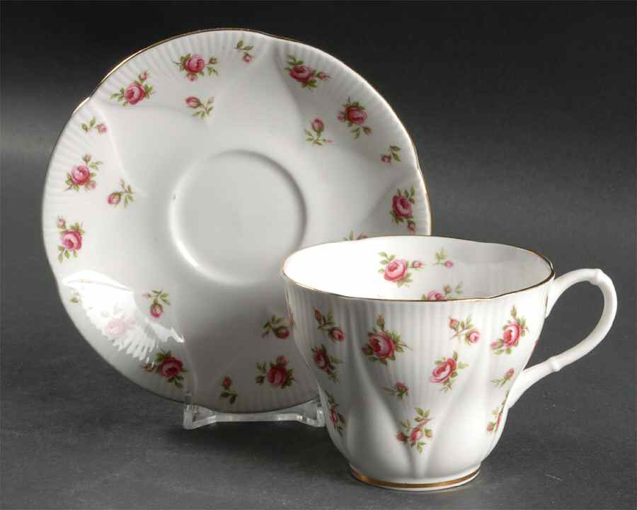 Rosalie Flat Cup & Saucer Set by Royal Albert-1