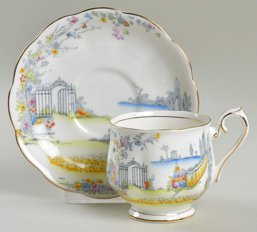 Rosedale Footed Cup & Saucer Set by Royal Albert-1