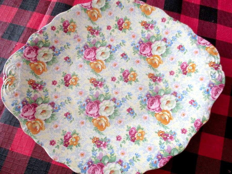 Rosetime Handled Cake Plate by Royal Albert-1