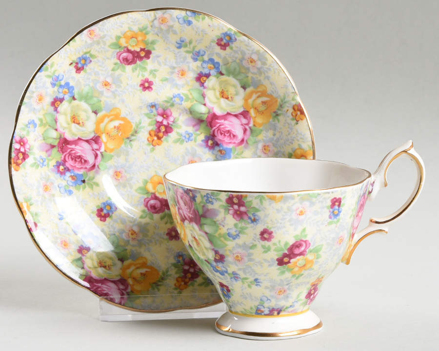 Rosetime Footed Cup & Saucer Set by Royal Albert-1