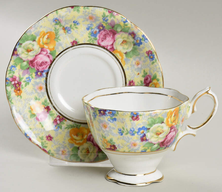 Rosetime Footed Cup & Saucer Set by Royal Albert-1