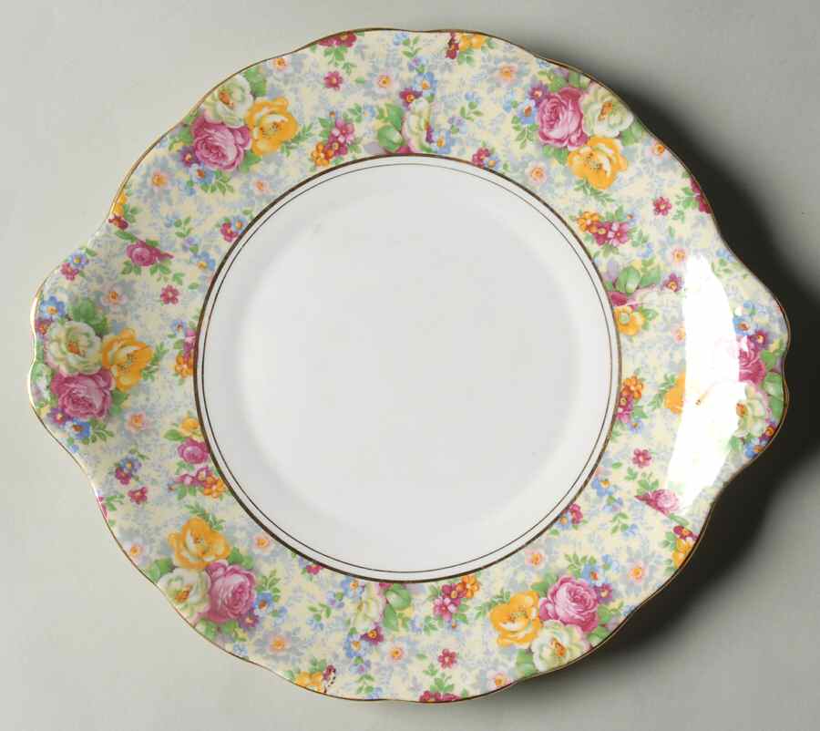 Rosetime Handled Cake Plate by Royal Albert-1