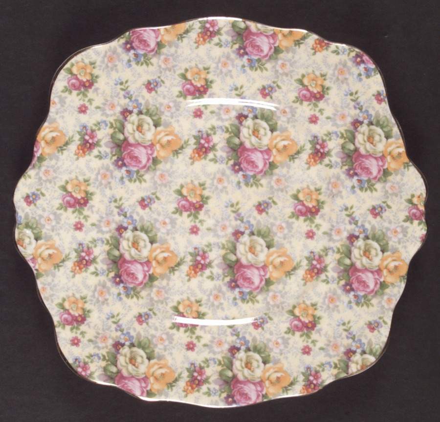 Rosetime Square Handled Cake Plate by Royal Albert-1