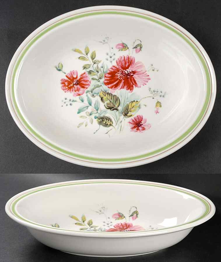 Rougefield 10" Oval Vegetable Bowl by Royal Albert-1