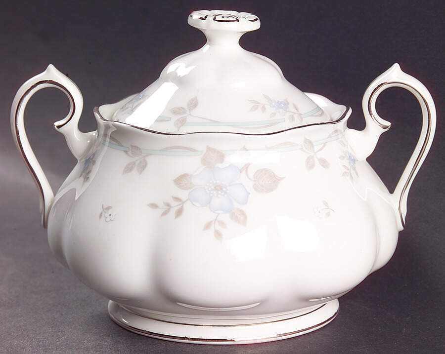 Satin Rose Sugar Bowl & Lid by Royal Albert-1