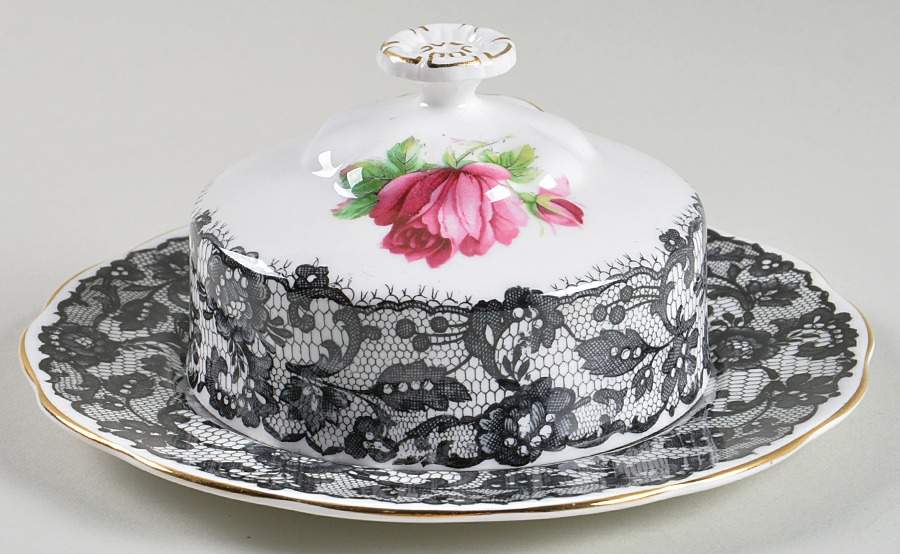 Senorita Round Covered Butter (Uses Bread & Butter Plate) by Royal Albert-1