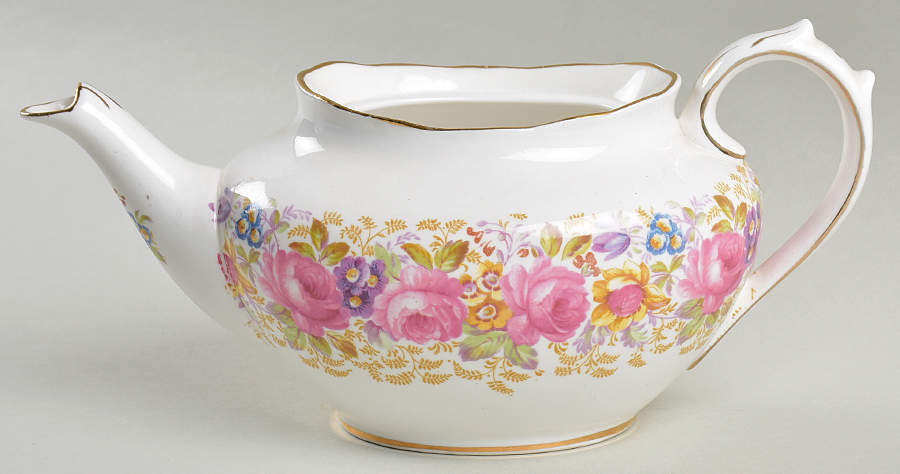 Serena (Thin Gold Trim) Mini Teapot No Lid by Royal Albert-1
