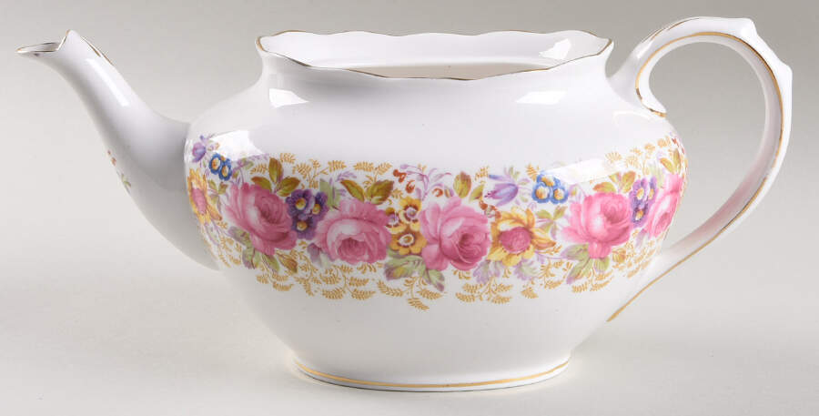 Serena (Thin Gold Trim) Teapot No Lid by Royal Albert-1