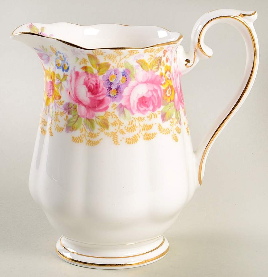Serena (Thin Gold Trim) 16 Oz Pitcher by Royal Albert-1