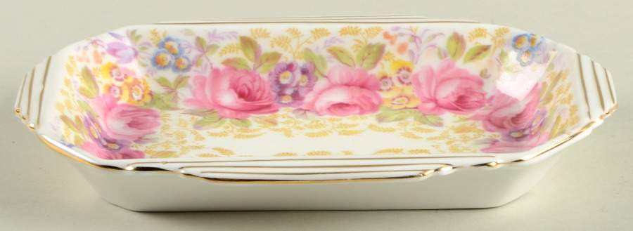 Serena (Thin Gold Trim) 5" Rectangular Sweet Meat by Royal Albert-1