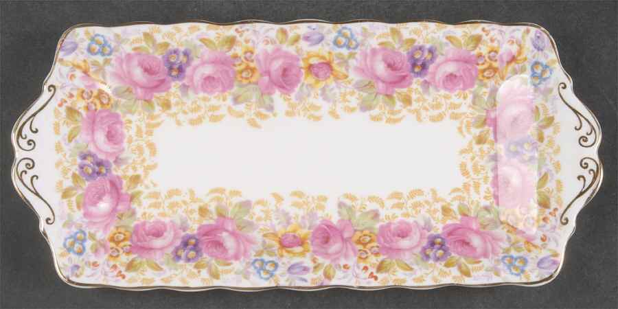 Serena (Thin Gold Trim) Small Sandwich Tray by Royal Albert-1
