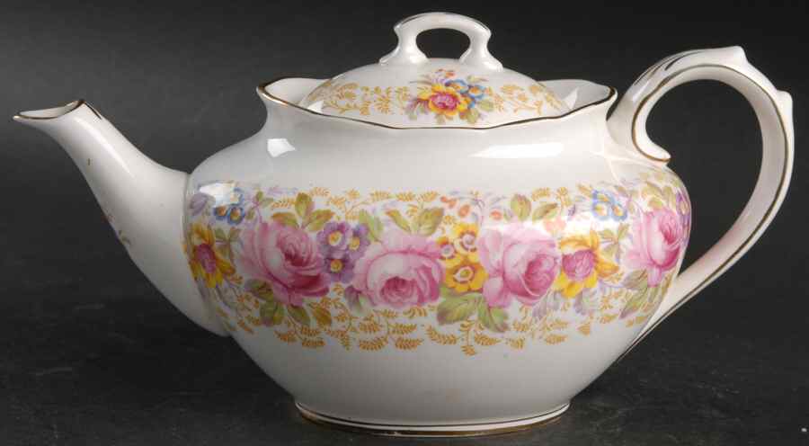 Serena (Thin Gold Trim) Mini Teapot & Lid by Royal Albert-1