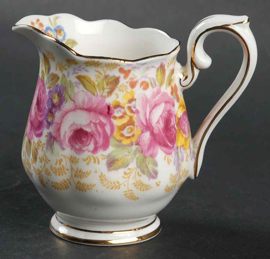 Serena (Thin Gold Trim) Mini Creamer by Royal Albert-1
