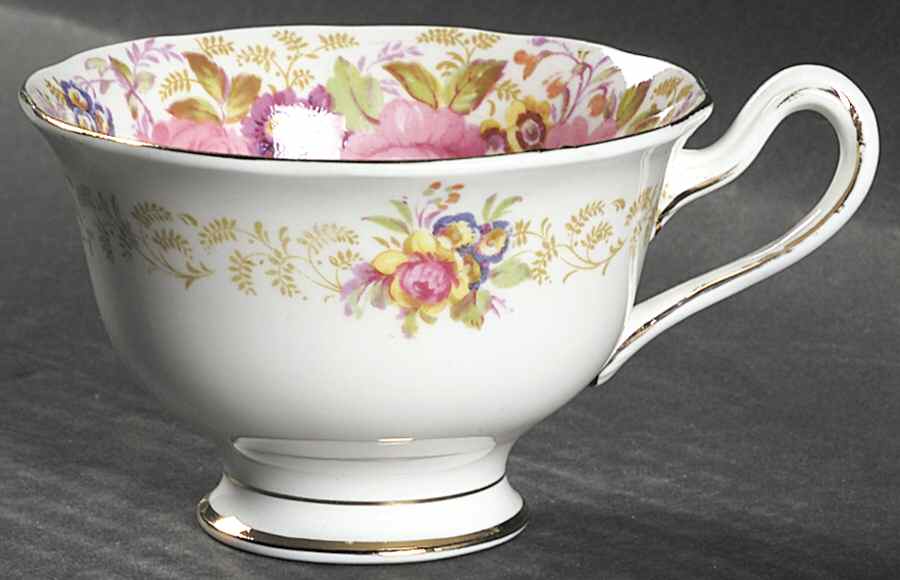 Serena (Thin Gold Trim) Footed Cup by Royal Albert-1