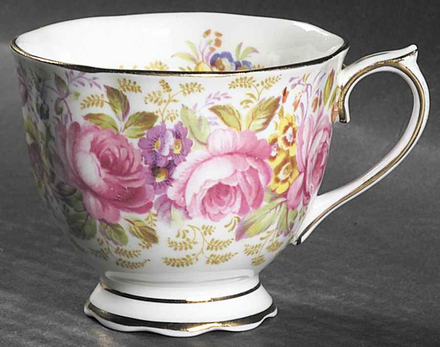 Serena (Thin Gold Trim) Footed Cup by Royal Albert-1