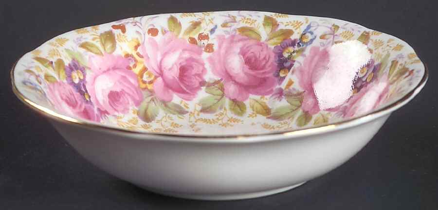 Serena (Thin Gold Trim) Fruit/Dessert (Sauce) Bowl by Royal Albert-1