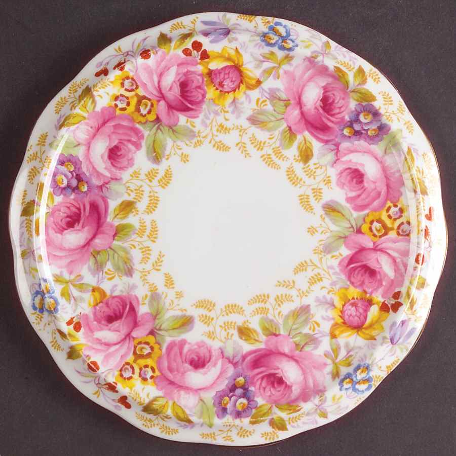 Serena (Thin Gold Trim) Tea Tile by Royal Albert-1