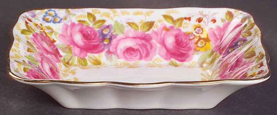 Serena (Thin Gold Trim) Rectangular Sweet Meat Dish by Royal Albert-1