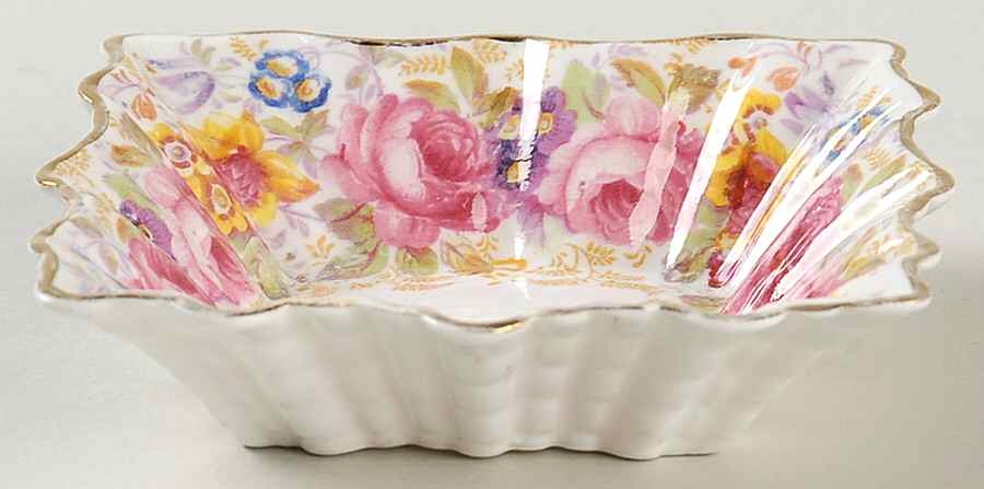 Serena (Thin Gold Trim) 4" Square Sweet Meat by Royal Albert-1