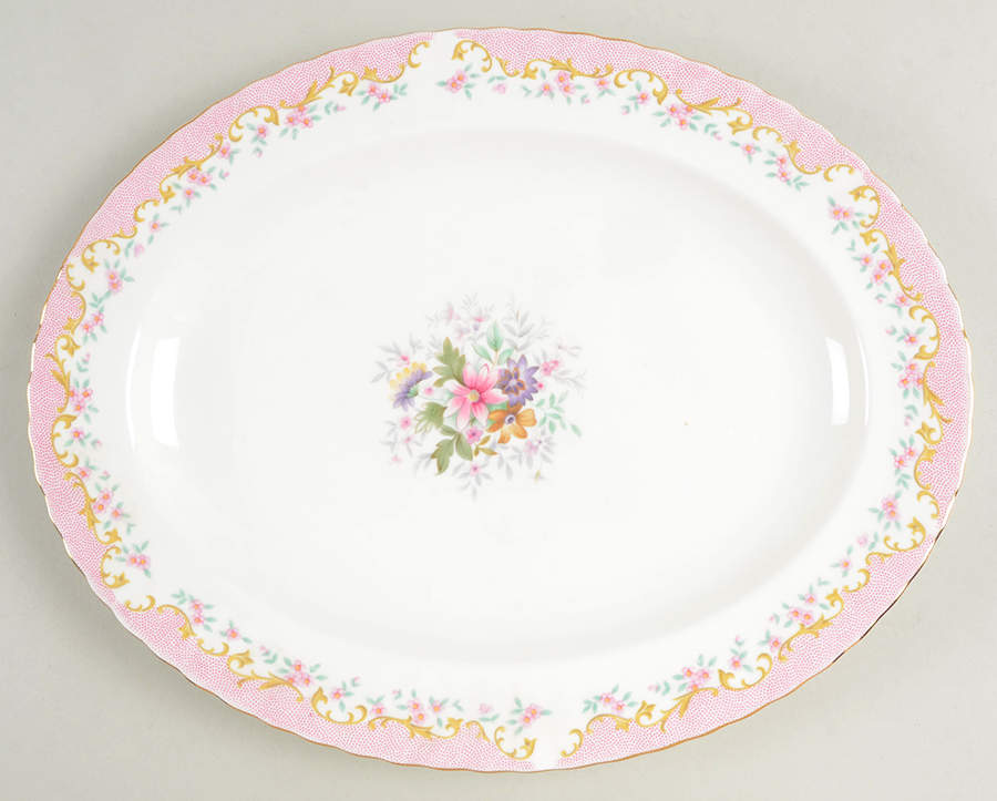 Serenity 13" Oval Serving Platter by Royal Albert-1