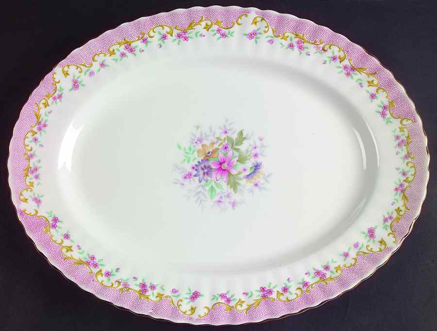 Serenity 13" Oval Serving Platter by Royal Albert-1