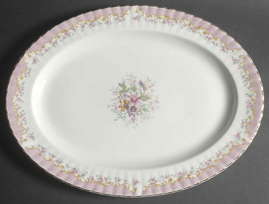 Serenity 16" Oval Serving Platter by Royal Albert-1