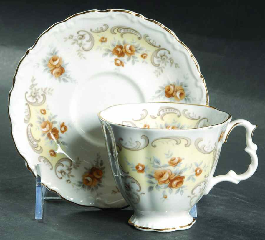 September Song Footed Demitasse Cup & Saucer Set by Royal Albert-1