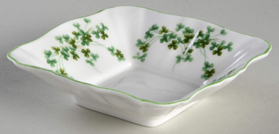 Shamrock (Green Trim, Newer) 4" Square Sweet Meat by Royal Albert-1