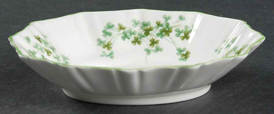 Shamrock (Green Trim, Newer) 5" Oval Sweet Meat Dish by Royal Albert-1