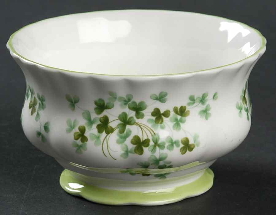 Shamrock (Green Trim, Newer) Mini Open Sugar Bowl by Royal Albert-1