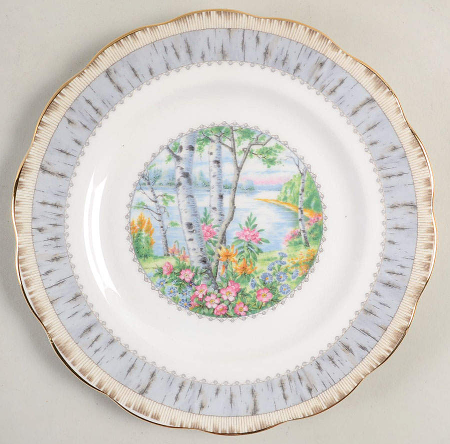 Silver Birch Salad Plate by Royal Albert-1