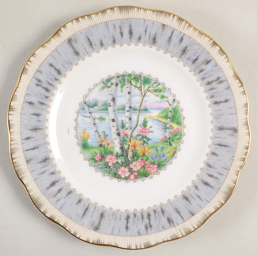 Silver Birch Bread & Butter Plate by Royal Albert-1