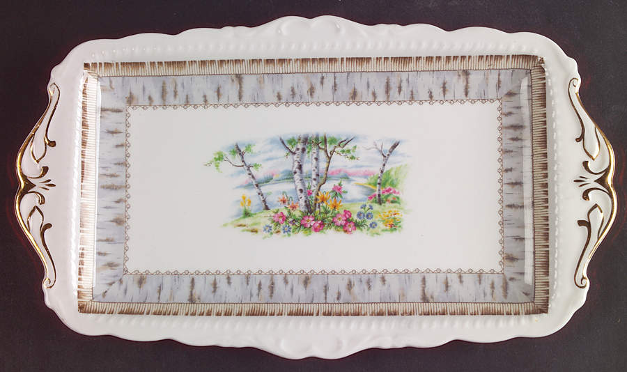 Silver Birch Large Sandwich Tray by Royal Albert-1