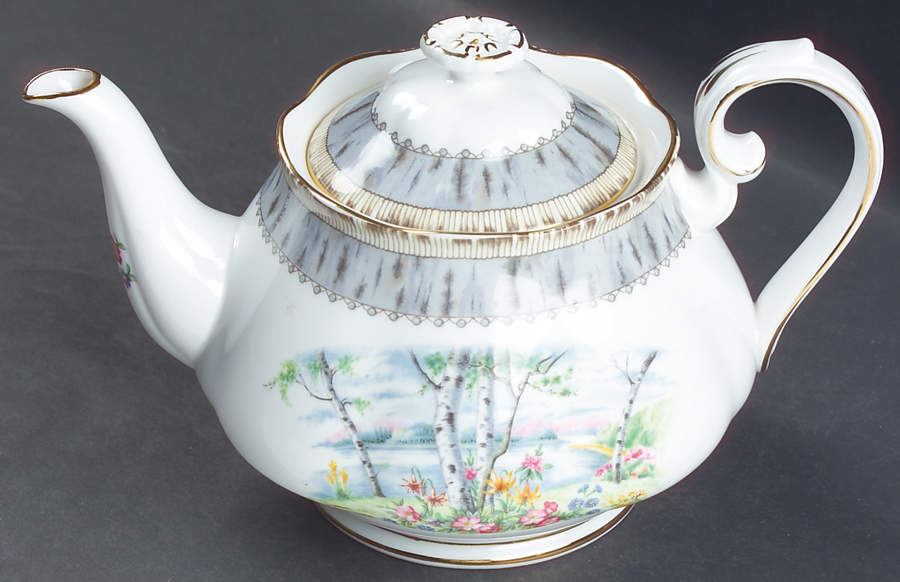 Silver Birch Small Teapot & Lid by Royal Albert-1