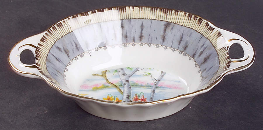 Silver Birch 5" Oval Sweet Meat Dish by Royal Albert-1