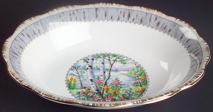 Silver Birch 9" Oval Vegetable Bowl by Royal Albert-1