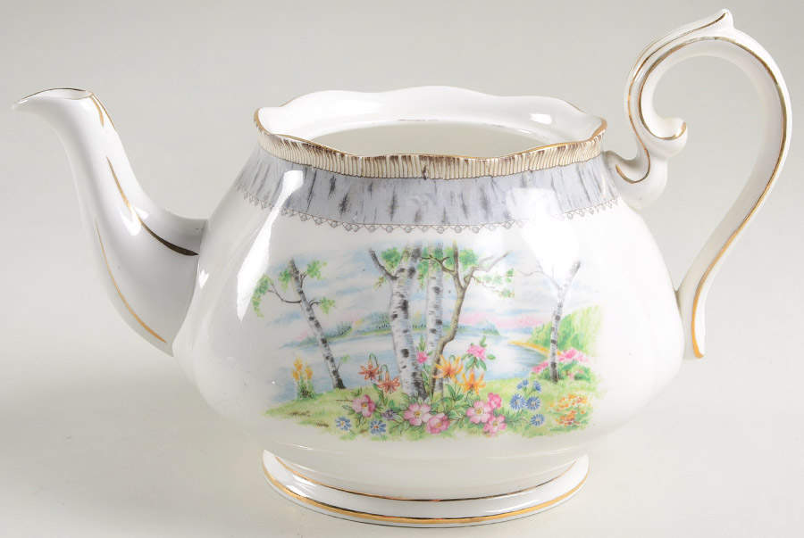 Silver Birch Teapot No Lid by Royal Albert-1