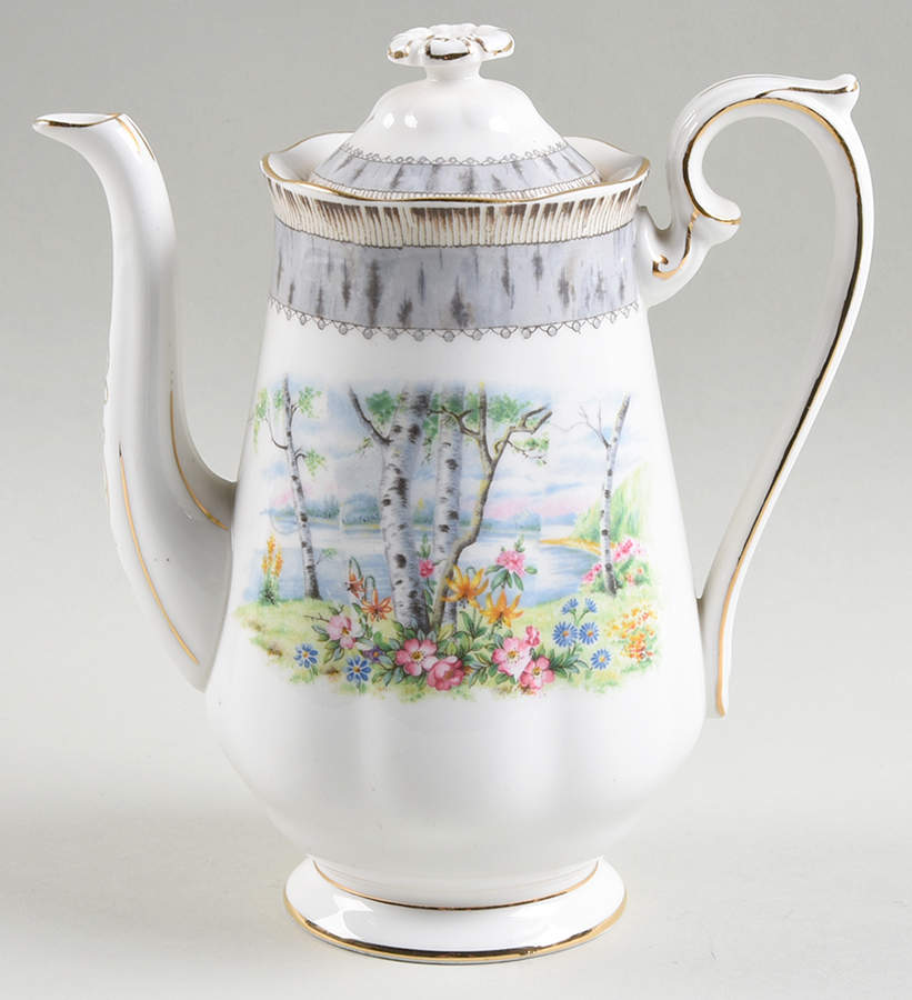 Silver Birch Mini Coffee Pot & Lid by Royal Albert-1