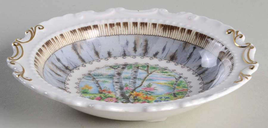 Silver Birch 5" Round Sweet Meat Dish by Royal Albert-1