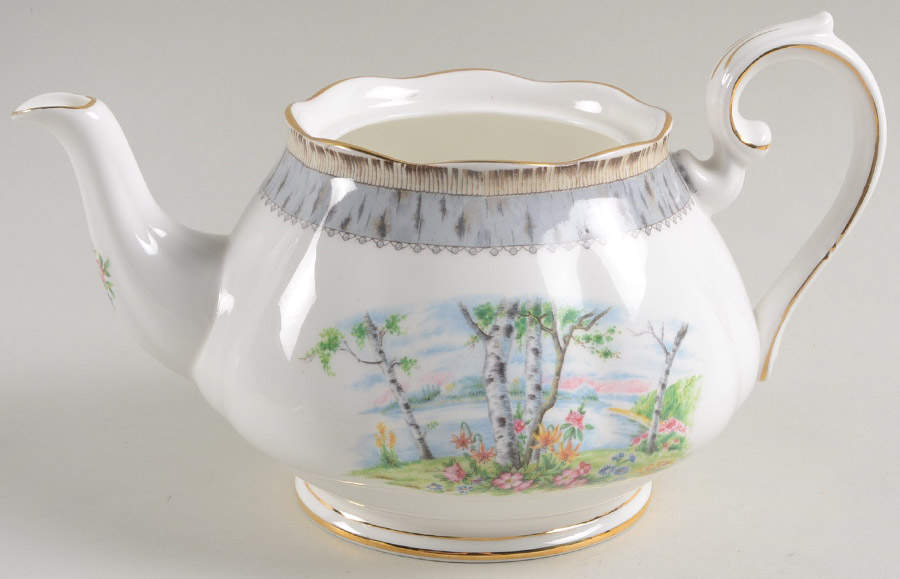 Silver Birch Teapot No Lid by Royal Albert-1