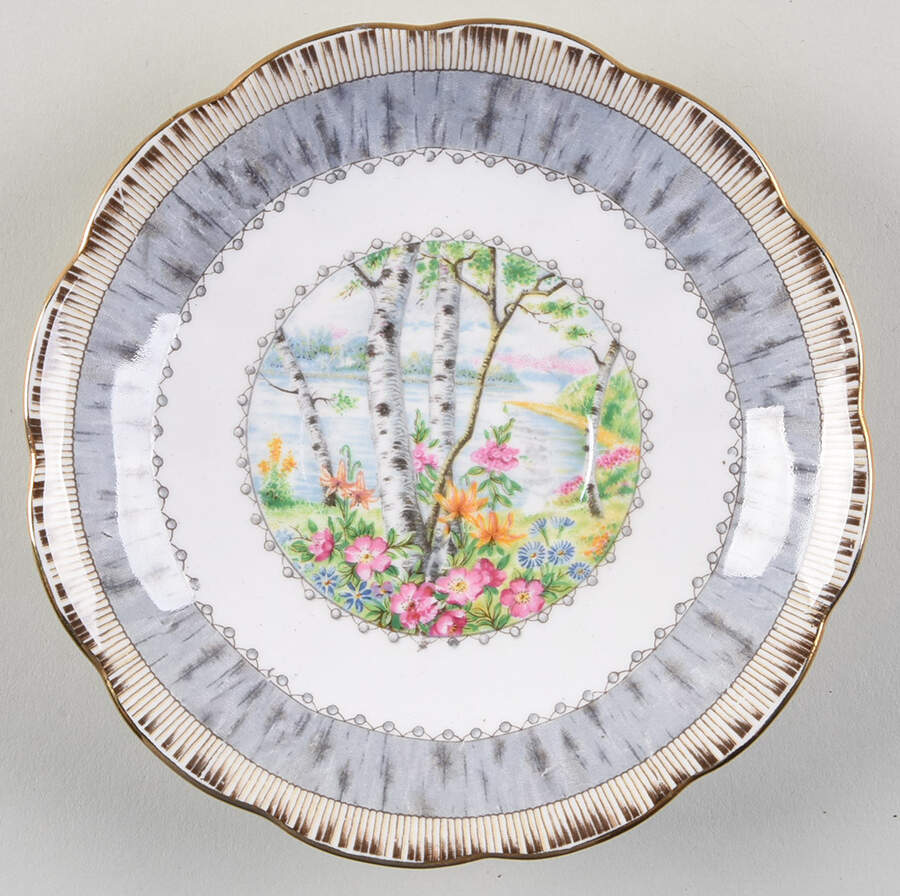 Silver Birch Saucer by Royal Albert-1