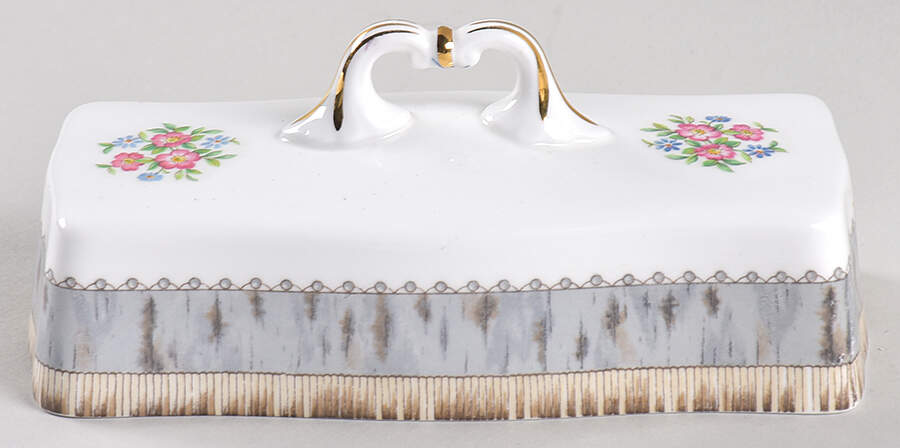 Silver Birch Lid for 1/4 Lb Butter by Royal Albert-1