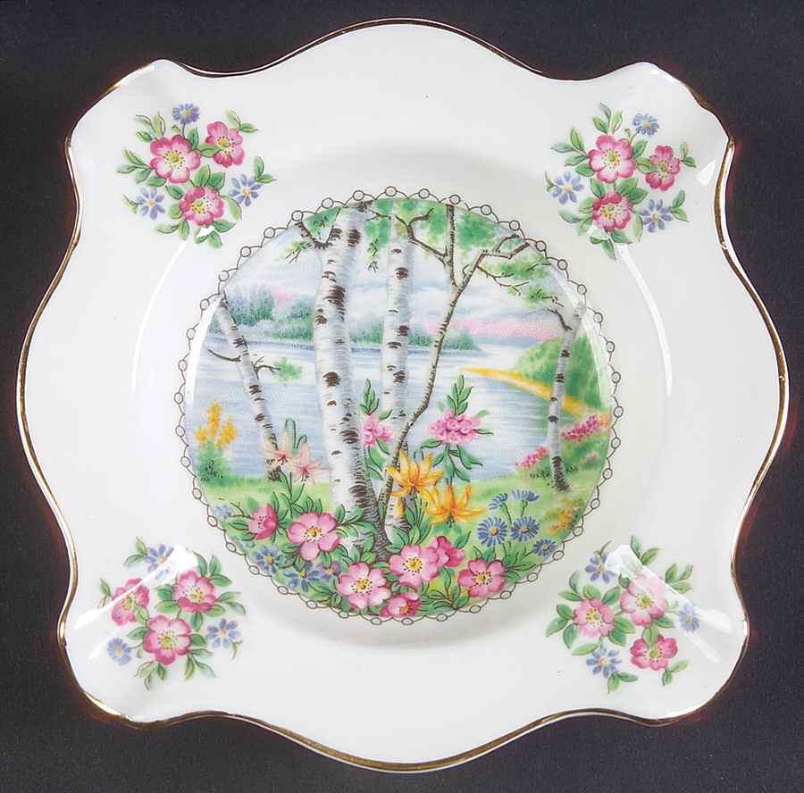 Silver Birch Small Square Ashtray by Royal Albert-1