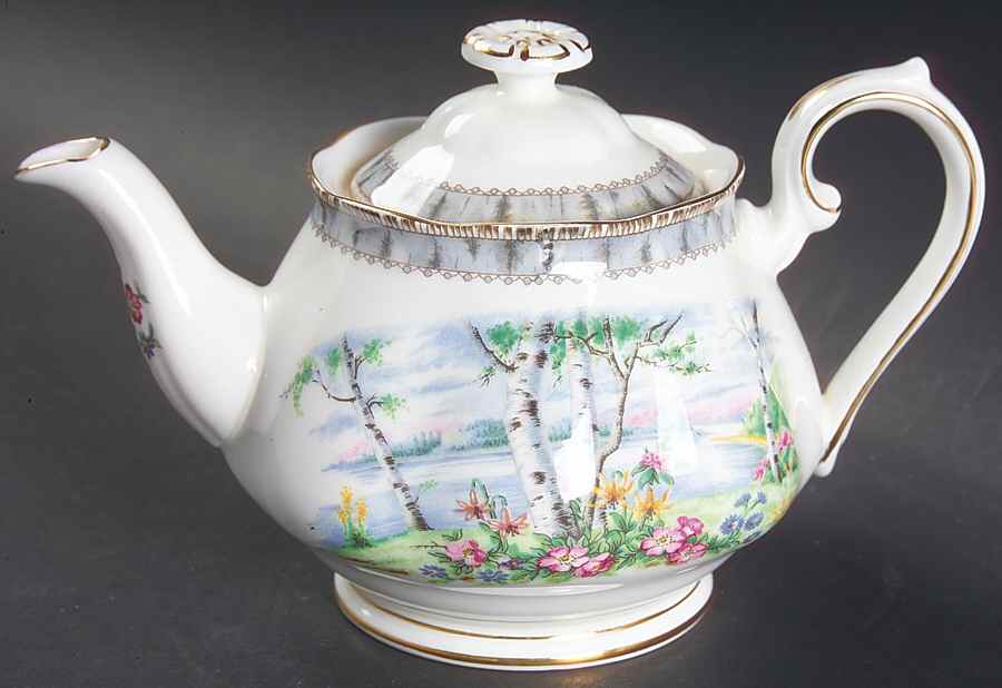 Silver Birch Mini Teapot & Lid by Royal Albert-1