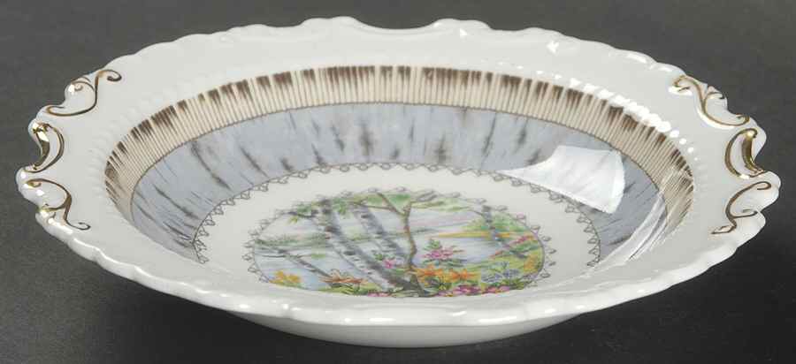 Silver Birch Round Sweet Meat Dish by Royal Albert-1