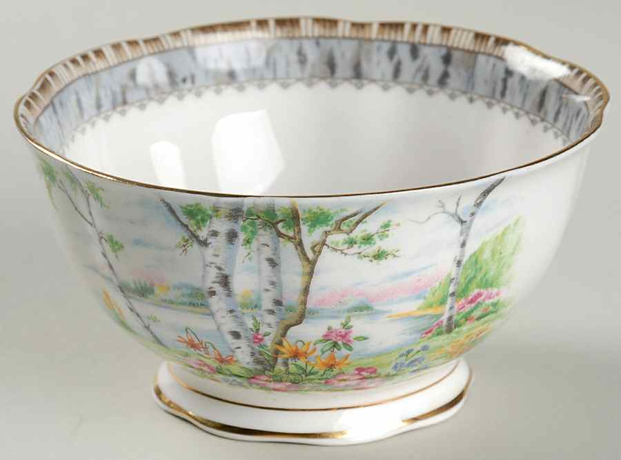 Silver Birch Open Sugar Bowl by Royal Albert-1